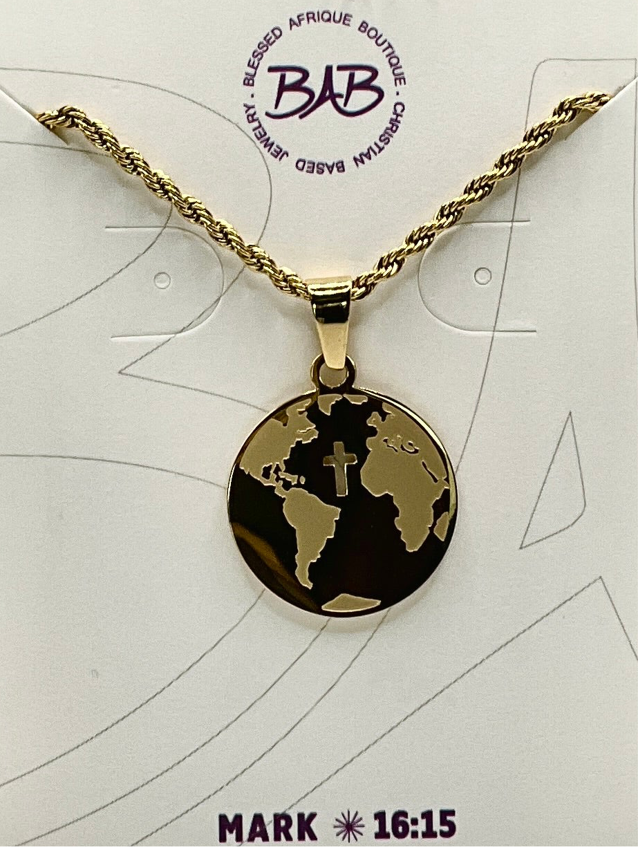 “For the World” [Globe x Cross] Necklace