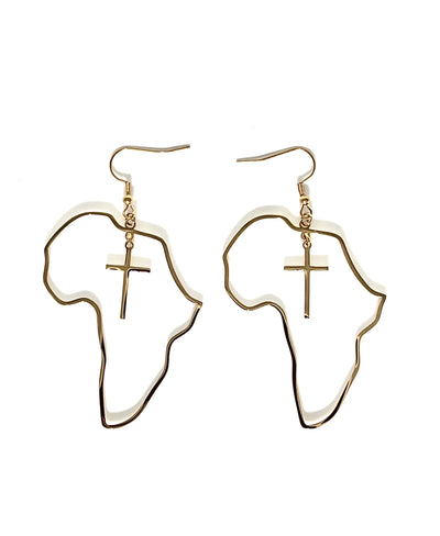 "Africa x Cross" Oversized Earrings